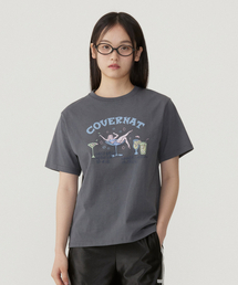 ウーマンセミオーバーフィットカクテルTシャツ Charcoal