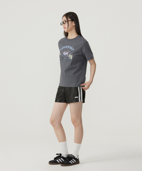 COVERNAT WOMAN(カバーナットウーマン)の「ウーマンセミオーバーフィットカクテルTシャツ Charcoal(Tシャツ/カットソー・レディース・その他・WS/WM)」の5枚目の写真