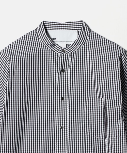 TICCA（ティッカ）の「＜TICCA＞ノーカラー テントライン シャツ（シャツ/ブラウス・レディース・ブラック/ライトブルー・FREE）」の9枚目の写真