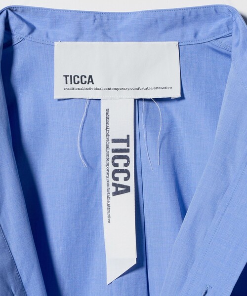 TICCA（ティッカ）の「＜TICCA＞ノーカラー テントライン シャツ（シャツ/ブラウス・レディース・ブラック/ライトブルー・FREE）」の11枚目の写真
