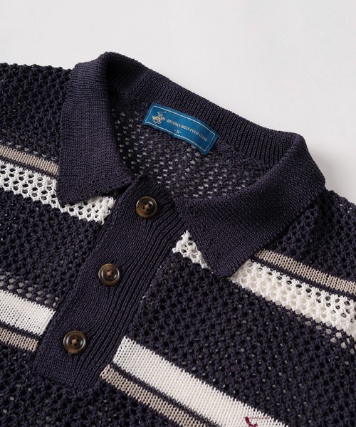 BEVERLY HILLS POLO CLUB（ビバリーヒルズポロクラブ）の「【71】【BEVERLY HILLS POLO CLUB/ビバリーヒルズポロクラブ】ワンポイント刺繍  ショート丈 メッシュ ワイドポロシャツ/レディース（ポロシャツ・レディース・ネイビー/アイボリー/ライトグリーン・M）」の9枚目の写真
