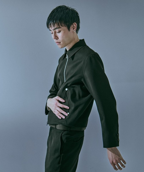 CONZ（コンズ）の「trim fit jacket/ショート丈/ブルゾン/NVRFRGT（ブルゾン・メンズ・ブラック/ダークグレー・1/2/3）」の7枚目の写真