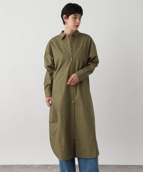 studio CLIP（スタディオクリップ）の「《ウタオ》シャツワンピース（シャツワンピース・レディース・ベージュ/カーキ・FREE）」の2枚目の写真