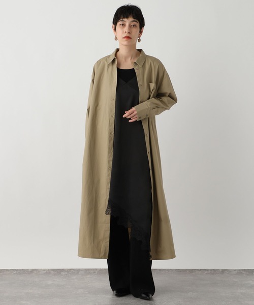 studio CLIP（スタディオクリップ）の「《ウタオ》シャツワンピース（シャツワンピース・レディース・ベージュ/カーキ・FREE）」の3枚目の写真