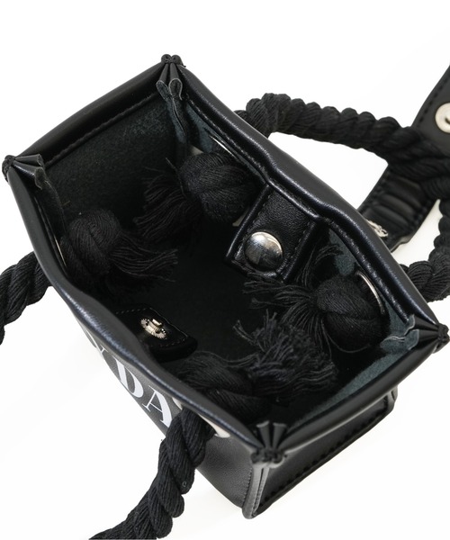 GYDA（ジェイダ）の「【GYDA/ジェイダ】 ショッパー風ミニバッグチャーム（キーホルダー・レディース・ブラック/レオパード・FREE）」の4枚目の写真