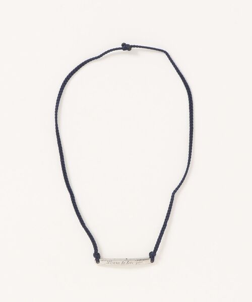MONOCHROME(モノクローム)の「ステンレスメッセージバーコットンコードアンクレット(アンクレット・メンズ・レッド/ブラウン/ホワイト/ターコイズブルー/グレー/ネイビー/ブラック/オレンジ/グリーン・FREE)」の1枚目の写真