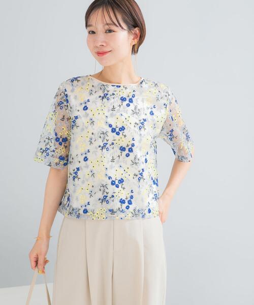 フラワー刺繍セミシアーブラウス（シャツ/ブラウス）｜URBAN RESEARCH 