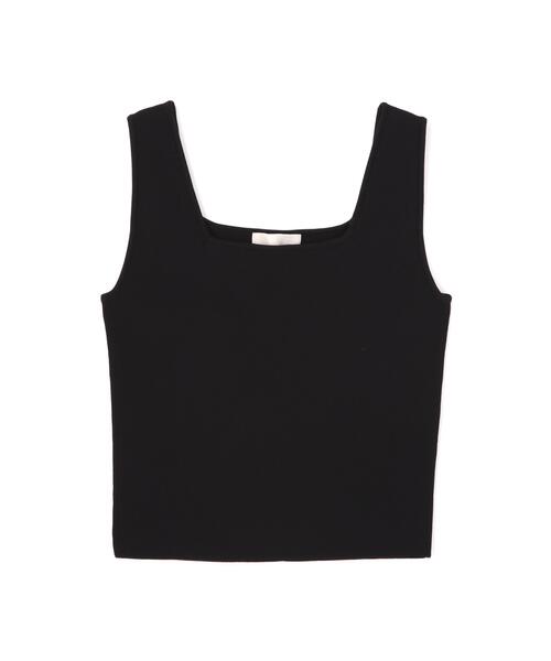 FREE'S MART（フリーズマート）の「◆総針スクエアネックタンクニット（ニット/セーター・レディース・ライトグリーン/ホワイト系その他/ホワイト/ブラック・FREE）」の5枚目の写真