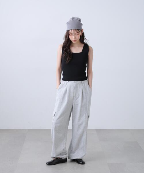 FREE'S MART（フリーズマート）の「◆総針スクエアネックタンクニット（ニット/セーター・レディース・ライトグリーン/ホワイト系その他/ホワイト/ブラック・FREE）」の10枚目の写真