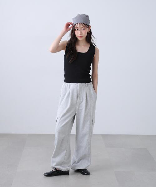 FREE'S MART（フリーズマート）の「◆総針スクエアネックタンクニット（ニット/セーター・レディース・ライトグリーン/ホワイト系その他/ホワイト/ブラック・FREE）」の11枚目の写真