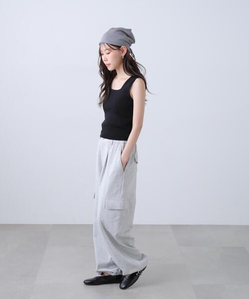 FREE'S MART（フリーズマート）の「◆総針スクエアネックタンクニット（ニット/セーター・レディース・ライトグリーン/ホワイト系その他/ホワイト/ブラック・FREE）」の12枚目の写真