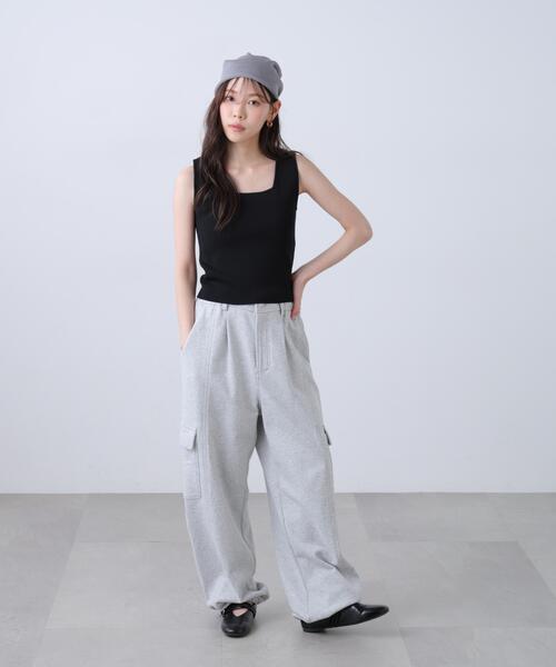 FREE'S MART（フリーズマート）の「◆総針スクエアネックタンクニット（ニット/セーター・レディース・ライトグリーン/ホワイト系その他/ホワイト/ブラック・FREE）」の13枚目の写真