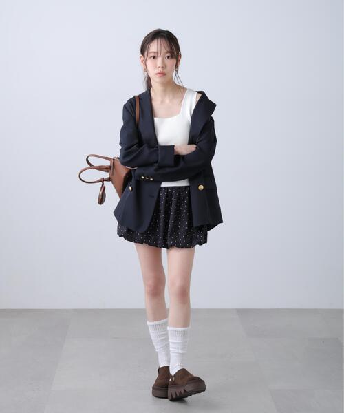 FREE'S MART（フリーズマート）の「◆総針スクエアネックタンクニット（ニット/セーター・レディース・ライトグリーン/ホワイト系その他/ホワイト/ブラック・FREE）」の21枚目の写真