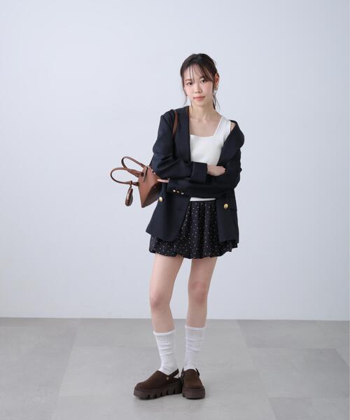 FREE'S MART（フリーズマート）の「◆総針スクエアネックタンクニット（ニット/セーター・レディース・ライトグリーン/ホワイト系その他/ホワイト/ブラック・FREE）」の22枚目の写真