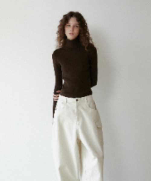 GREEN BUTTER(グリーンバター)の「SOFT KNIT TURTLE NECK(ニット/セーター・レディース・チャコールグレー/ブラック・FREE)」の17枚目の写真