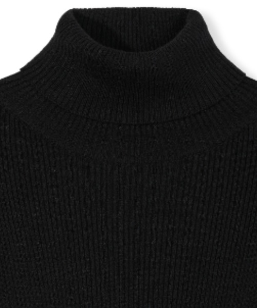 GREEN BUTTER(グリーンバター)の「SOFT KNIT TURTLE NECK(ニット/セーター・レディース・チャコールグレー/ブラック・FREE)」の10枚目の写真