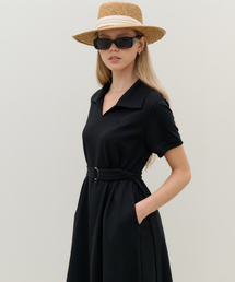 METAPHER（メタファ）の「MET イージーカラー半袖ワンピースソフトブラック（ワンピース）」