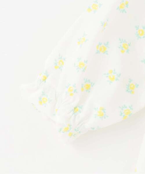 Sophie la girafe（ソフィーラジラフ）の「花柄プリント2WAYオール【日本製】（ロンパース・キッズ・クリーム/ピンク・50-70cm）」の6枚目の写真