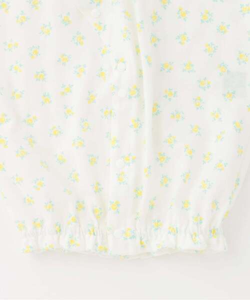 Sophie la girafe（ソフィーラジラフ）の「花柄プリント2WAYオール【日本製】（ロンパース・キッズ・クリーム/ピンク・50-70cm）」の7枚目の写真