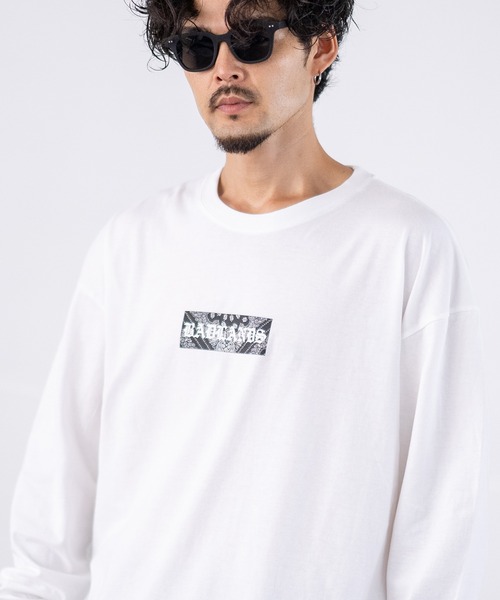 En serio TOKYO(エンソリオトーキョー)の「【SIDEWAYSTANCE】ペイズリーボックスロゴ長袖Tシャツ SIDE24-030(Tシャツ/カットソー・メンズ・ダークブルー/ホワイト/ブラック/ブルー・MEDIUM/LARGE/X-LARGE/SMALL)」の2枚目の写真