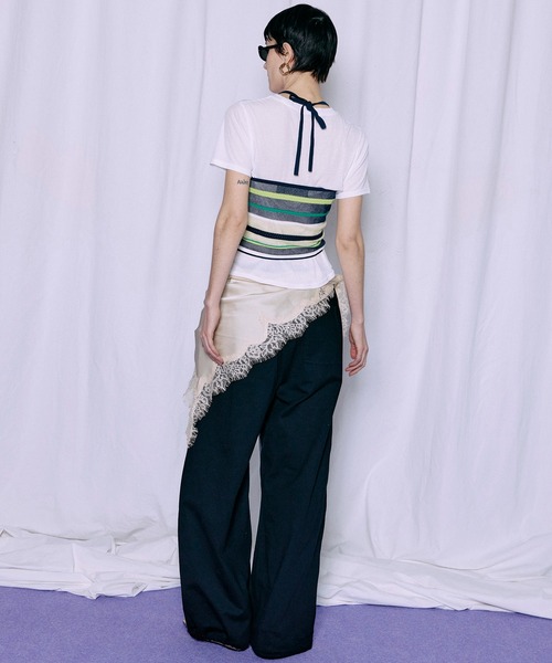 MAISON SPECIAL(メゾンスペシャル)の「Border American Sleeve Knit Tank/ボーダーアメスリニットタンク(タンクトップ・レディース・ピンク/グリーン/ブルー・FREE)」の16枚目の写真