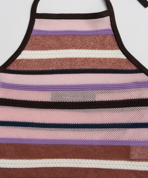 MAISON SPECIAL(メゾンスペシャル)の「Border American Sleeve Knit Tank/ボーダーアメスリニットタンク(タンクトップ・レディース・ピンク/グリーン/ブルー・FREE)」の18枚目の写真