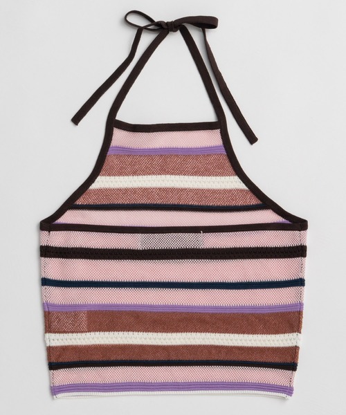 MAISON SPECIAL(メゾンスペシャル)の「Border American Sleeve Knit Tank/ボーダーアメスリニットタンク(タンクトップ・レディース・ピンク/グリーン/ブルー・FREE)」の17枚目の写真