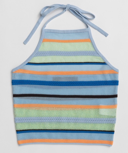 MAISON SPECIAL(メゾンスペシャル)の「Border American Sleeve Knit Tank/ボーダーアメスリニットタンク(タンクトップ・レディース・ピンク/グリーン/ブルー・FREE)」の20枚目の写真