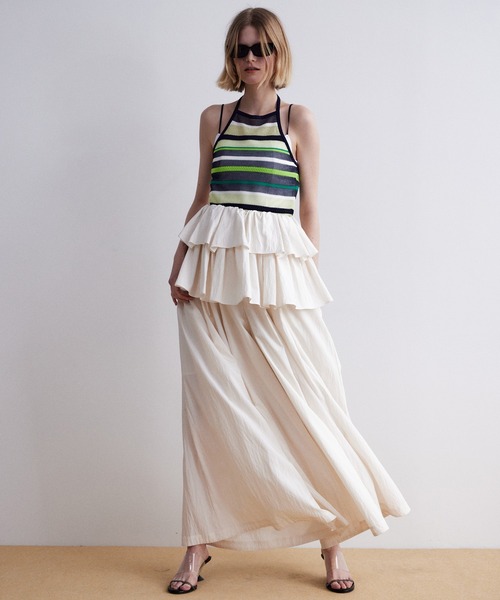 MAISON SPECIAL(メゾンスペシャル)の「Border American Sleeve Knit Tank/ボーダーアメスリニットタンク(タンクトップ・レディース・ピンク/グリーン/ブルー・FREE)」の21枚目の写真