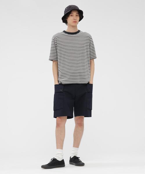 MHL.(エムエイチエル)の「COTTON LINEN MULTI STRIPE JERS(Tシャツ/カットソー・メンズ・マルチ・MEDIUM/LARGE)」の2枚目の写真