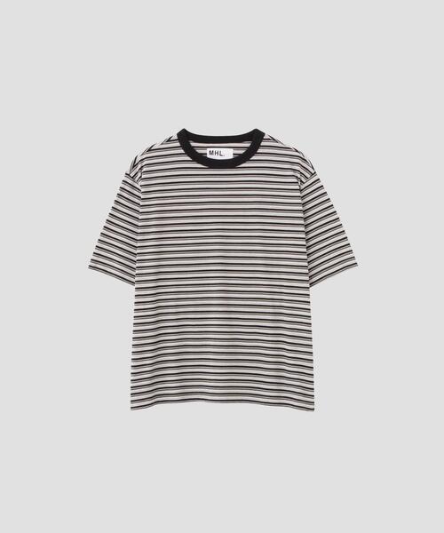 MHL.(エムエイチエル)の「COTTON LINEN MULTI STRIPE JERS(Tシャツ/カットソー・メンズ・マルチ・MEDIUM/LARGE)」の5枚目の写真
