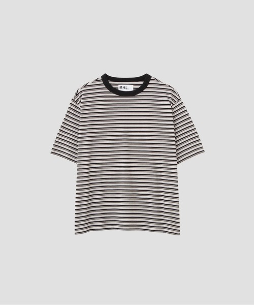 MHL.（エムエイチエル）の「COTTON LINEN MULTI STRIPE JERS（Tシャツ/カットソー・メンズ・マルチ・MEDIUM/LARGE）」の4枚目の写真