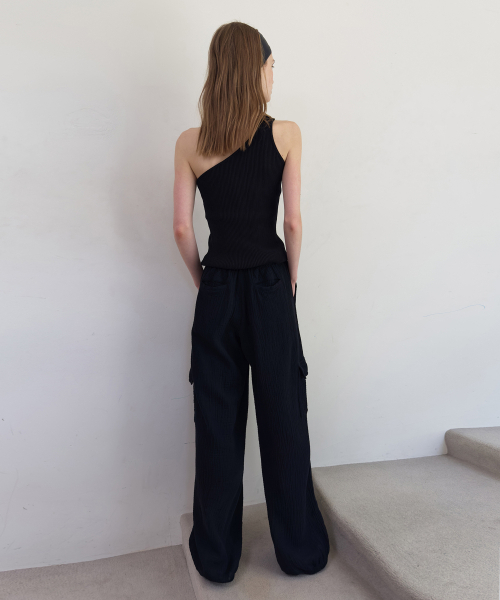 DIAGONAL(ダイアゴナル)の「CRINKLE CARGO PANTS (black)(その他パンツ・レディース・その他・FREE)」の5枚目の写真