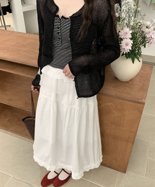 gossip!ロサンゼルス(ゴシップロサンゼルス)の「Y2K 【垢抜けレイヤードアイテム】 レースインナーキャミワンピース 重ねストラップドレス(Tシャツ/カットソー・レディース・ホワイト/ブラック/ホワイト系その他/ブラック系その他・M)」の16枚目の写真