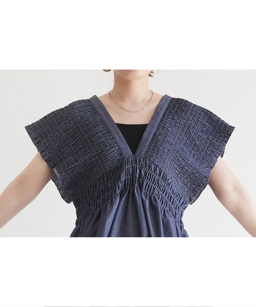 reca（レカ）の「デニムシャーリングチュニック（その他トップス・レディース・ブルー・M）」の18枚目の写真