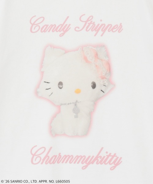 Candy Stripper（キャンディストリッパー）の「【CHARMMYKITTY】PHOTO Tシャツ（Tシャツ/カットソー・レディース・ピンク/オフホワイト/ブラック・FREE）」の21枚目の写真