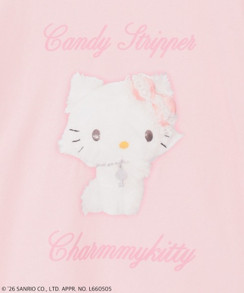 Candy Stripper（キャンディストリッパー）の「【CHARMMYKITTY】PHOTO Tシャツ（Tシャツ/カットソー・レディース・ピンク/オフホワイト/ブラック・FREE）」の22枚目の写真