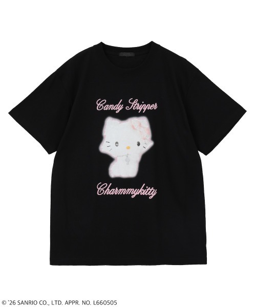 Candy Stripper（キャンディストリッパー）の「【CHARMMYKITTY】PHOTO Tシャツ（Tシャツ/カットソー・レディース・ピンク/オフホワイト/ブラック・FREE）」の16枚目の写真