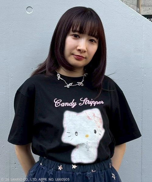 Candy Stripper（キャンディストリッパー）の「【CHARMMYKITTY】PHOTO Tシャツ（Tシャツ/カットソー・レディース・ピンク/オフホワイト/ブラック・FREE）」の7枚目の写真