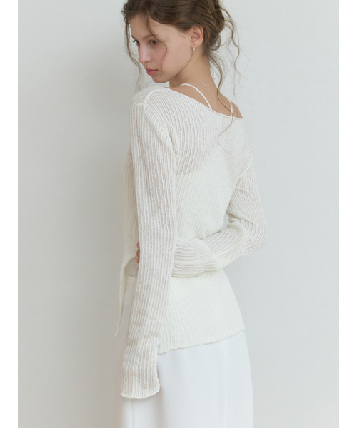 RE_L(リエル)の「Slony v slit knit (ivory)(ニット/セーター・レディース・その他・FREE)」の3枚目の写真