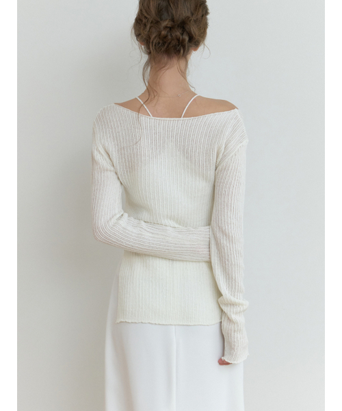 RE_L(リエル)の「Slony v slit knit (ivory)(ニット/セーター・レディース・その他・FREE)」の4枚目の写真
