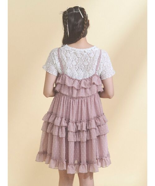 merry jenny(メリージェニー)の「シアードビーフリルミニワンピース(ワンピース・レディース・ブルー/オフホワイト/ピンク・FREE)」の14枚目の写真