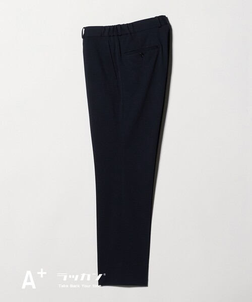 green label relaxing（グリーンレーベルリラクシング）の「A+ ラッカンジャージ スタンダード イージー NP スラックス セットアップパンツ -ウォッシャブル・ストレッチ・吸水速乾-（スラックス・メンズ・ネイビー/ダークグレー・XL/M/L/S）」の2枚目の写真