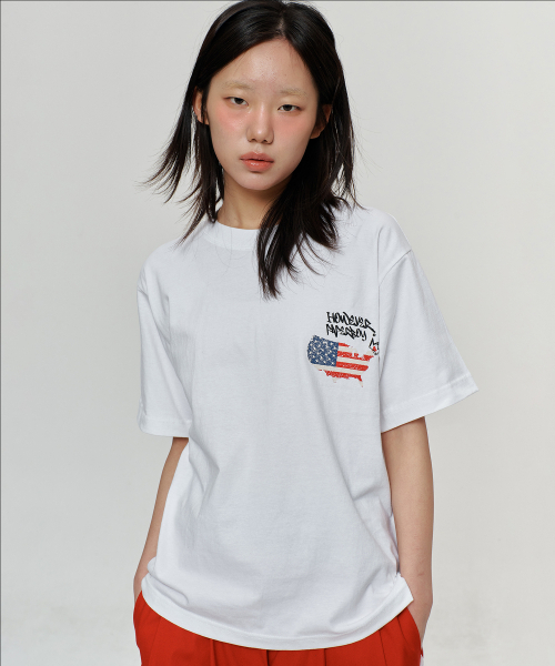 PAPERBOY(ペーパーボーイ)の「USAヴィンテージ半袖Tシャツ-ホワイト(Tシャツ/カットソー・レディース・その他・SMALL/MEDIUM/LARGE/X-LARGE)」の3枚目の写真