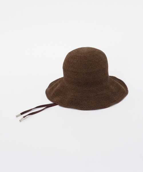 Odds(オッズ)の「Odds / オッズ PLAIN RIBBON HAT26'(ハット・レディース・アイボリー/チャコールグレー/ブラウン・FREE)」の3枚目の写真
