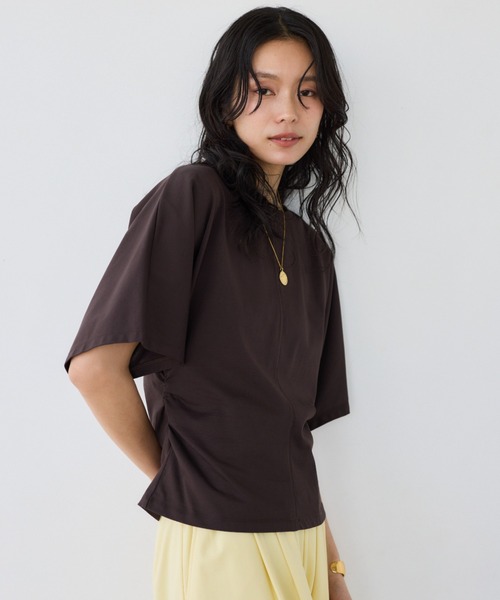 BARNYARDSTORM(バンヤードストーム)の「BARNYARDSTORM / GIZAセンターシームT【WEB限定カラー / 汗染み軽減】(Tシャツ/カットソー・レディース・ブラウン/ホワイト/セージグリーン・FREE)」の2枚目の写真