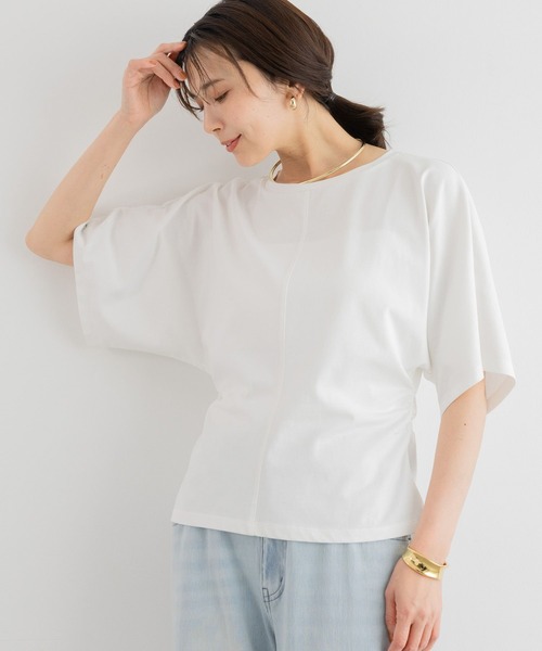 BARNYARDSTORM(バンヤードストーム)の「BARNYARDSTORM / GIZAセンターシームT【WEB限定カラー / 汗染み軽減】(Tシャツ/カットソー・レディース・ブラウン/ホワイト/セージグリーン・FREE)」の1枚目の写真