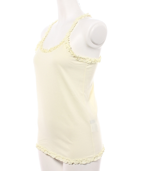 Heather（ヘザー）の「フリルクロスキャミ　713386（キャミソール・レディース・ライトイエロー/ライトピンク/ブラック/アイボリー/ホワイト系その他・FREE）」の10枚目の写真