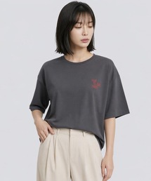 裏毛ラメ相良刺繍5分袖T 663950（Tシャツ/カットソー）｜LEPSIM