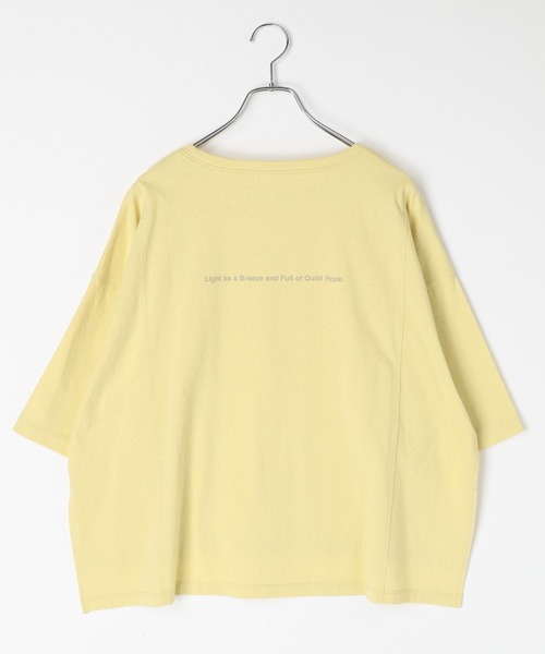 LEPSIM（レプシィム）の「ワイド刺繍ロゴT　668117（Tシャツ/カットソー・レディース・イエロー/チャコールグレー/オフホワイト・FREE）」の5枚目の写真